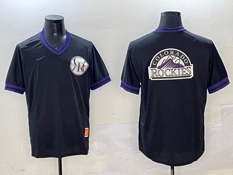 Men Colorado Rockies Blank Black Throwback Game 2025 Nike MLB Jersey style 3
